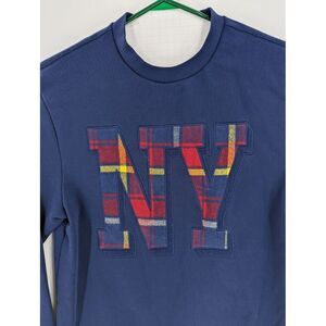 Men's Tommy Hilfiger Navy Blue Crew Neck Embroidered New York Sweatshirt, Large